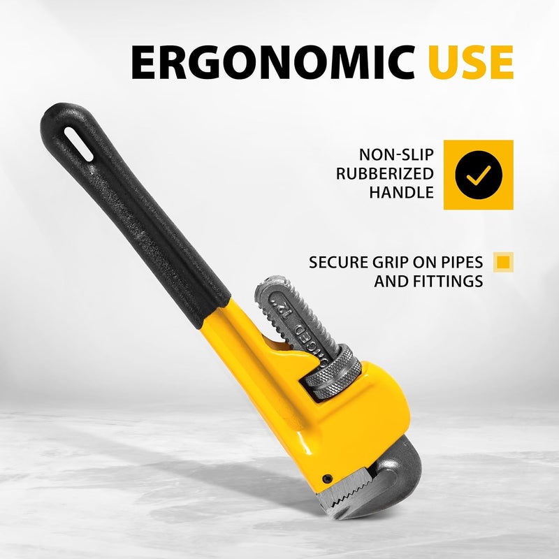 Denzel Pipe Wrench 12-Inch – Heavy-Duty Adjustable Wrench for Plumbing and Mechanical Applications - Image 3
