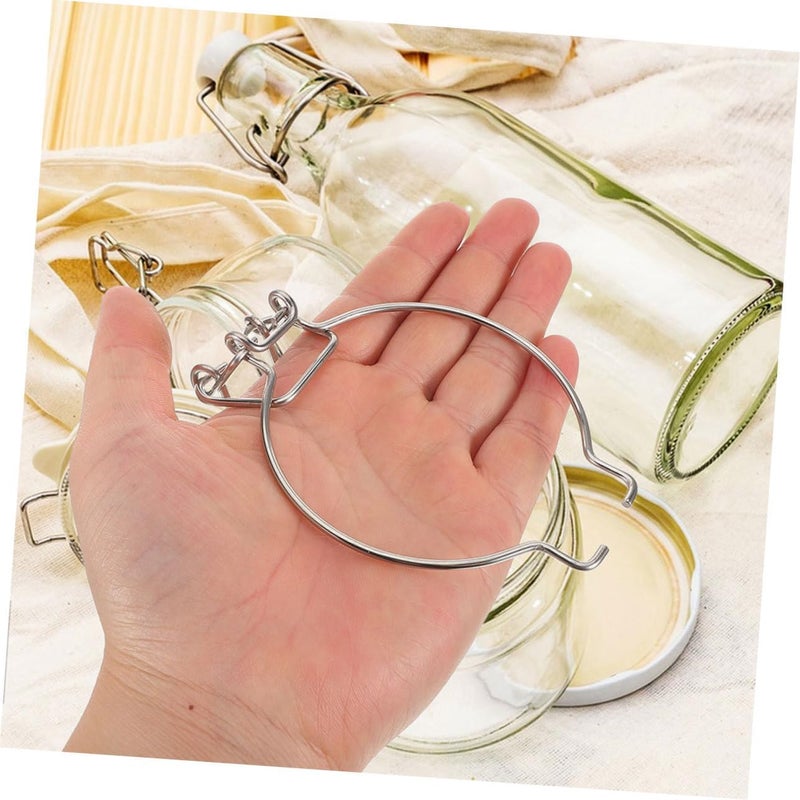 VOSAREA Glass Jar Buckle Clips 15pcs Stainless Steel Wire Handles for Pint Jars Replacement Lid Clip for Canning - Image 5