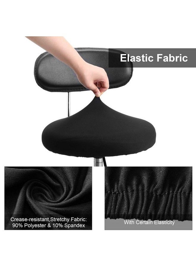 BOAO - Round Bar Stool Covers Elastic Bar Chair Covers Washable Stool Cushion Slipcover For Home Bar Hotel Use 1214 Inch (Black 4 Pieces) - Image 1