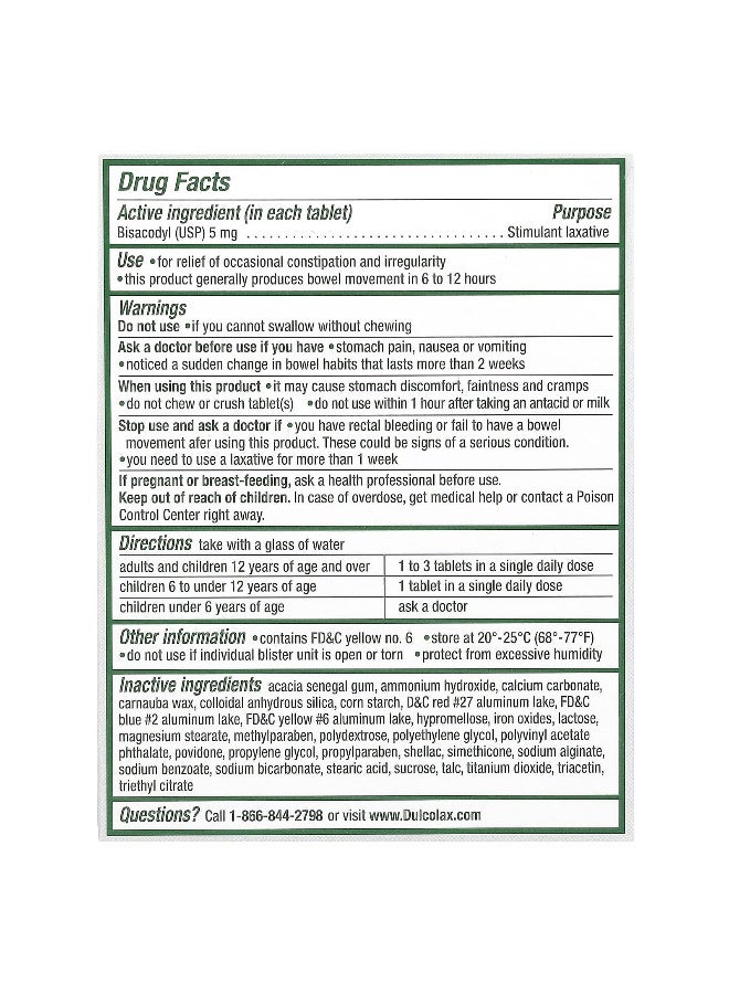 Dulcolax, Pink Laxative, 5 mg, 25 Comfort Coated Tablets (Packaging may vary) - Image 2