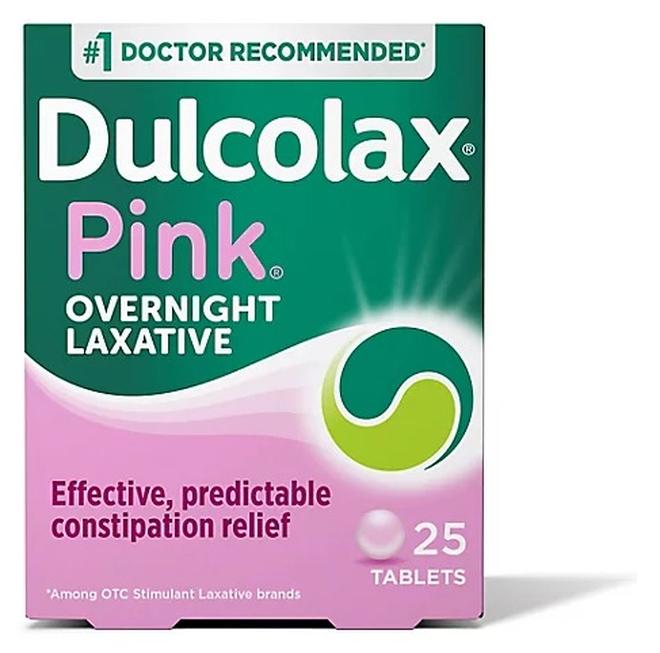 Dulcolax, Pink Laxative, 5 mg, 25 Comfort Coated Tablets (Packaging may vary) - Image 1