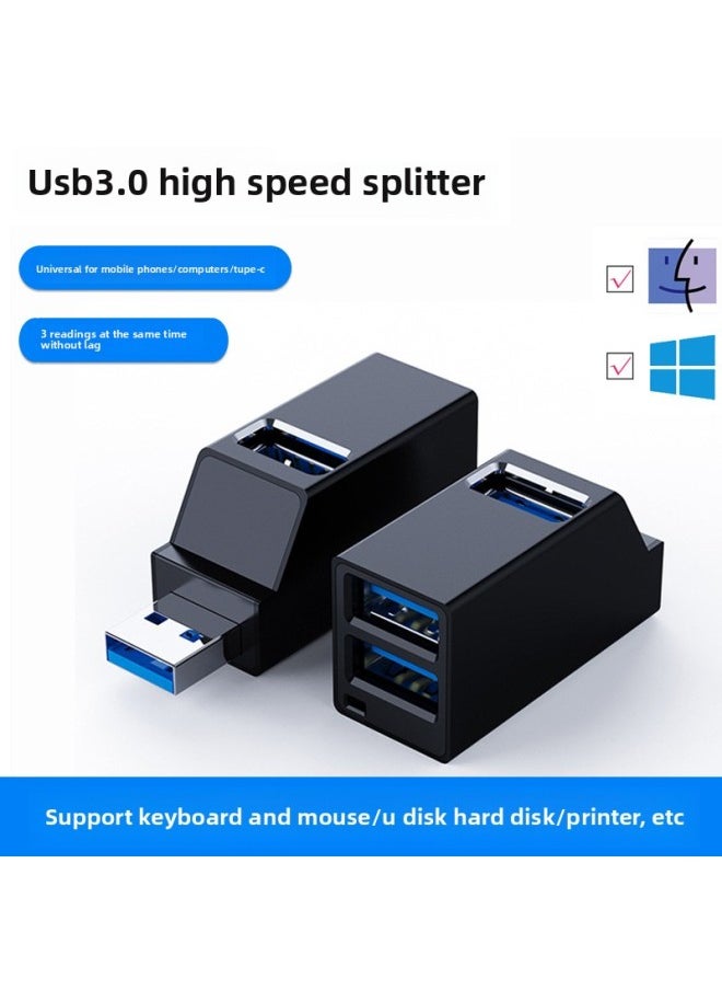 USB Extender Computer Multi-Port Set Splitter Typec Laptop Car Ubs Adapter Usp Wireless-Number Of Interfaces:Black And Gray Typec Port [3 Ports 3.0 High-speed Transmission] Aluminum Shell Model-0.01m  - Image 2