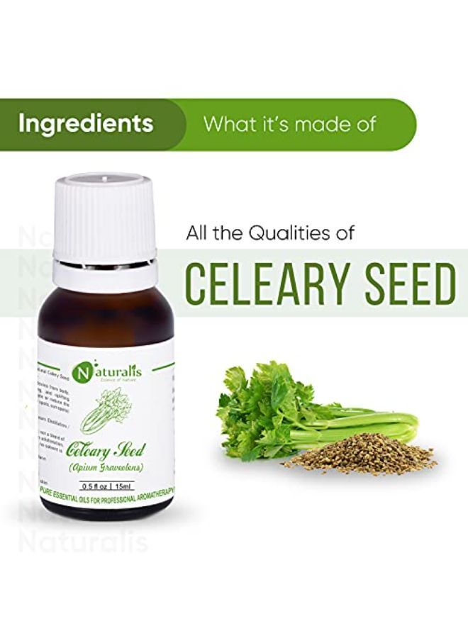 Naturalis Essence Of Nature Celery Seed Essential Oil, Natural Therapeutic Grade, Undiluted Steam Distilled - 15Ml  - Image 4