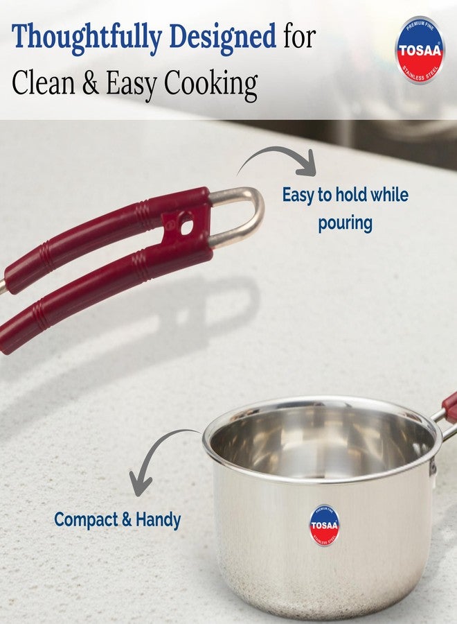 TOSAA Stainless Steel Sauce PAN 16 CM,Premium Stainless Steel for The Modern Kitchen,Safe for Cooking All Types of Foods (1600 ml) - Image 3