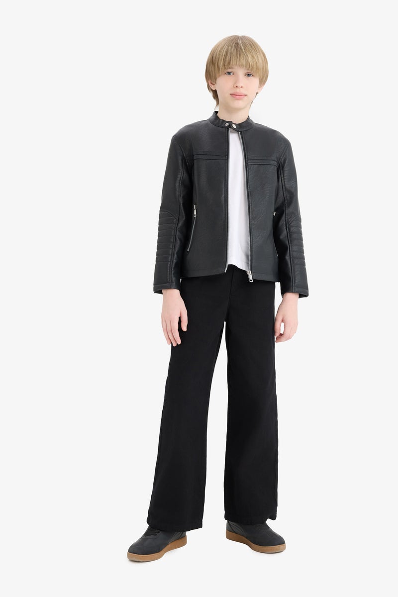 ديفاكتو جاكيت جلد صناعي اولادي وتر بروف - Image 2