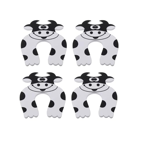 Safe-O-Kid 4 Pcs Children Safety Door Pinch Guard, Door Slam Stopper Soft Foam Door Stopper, Prevents Finger Pinch Injuries & Child or Pet from Getting Locked in Room - White - Image 1