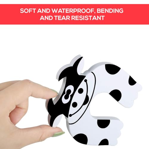 Safe-O-Kid 4 Pcs Children Safety Door Pinch Guard, Door Slam Stopper Soft Foam Door Stopper, Prevents Finger Pinch Injuries & Child or Pet from Getting Locked in Room - White - Image 2