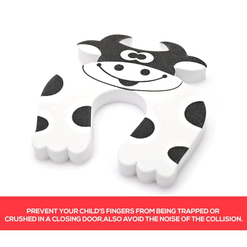 Safe-O-Kid 4 Pcs Children Safety Door Pinch Guard, Door Slam Stopper Soft Foam Door Stopper, Prevents Finger Pinch Injuries & Child or Pet from Getting Locked in Room - White - Image 5