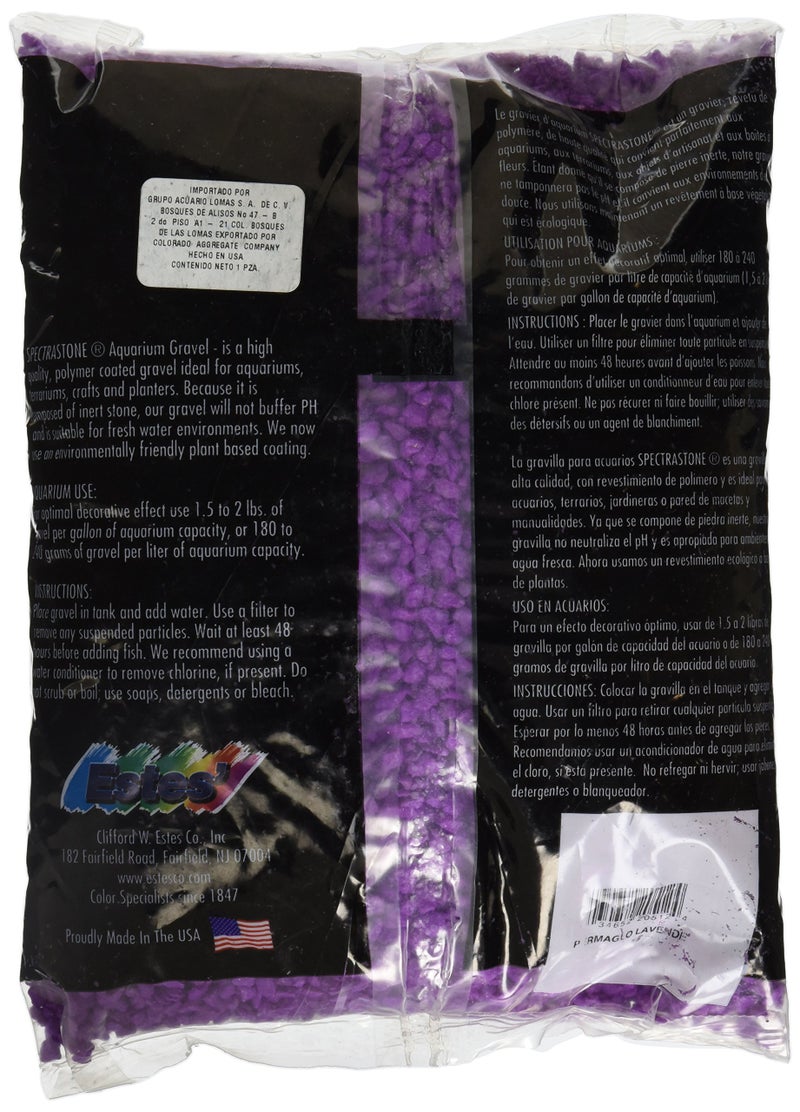 Estes Spectrastone Permaglo Lavender Aquarium Gravel for Freshwater Aquariums, 5-Pound Bag - Image 2