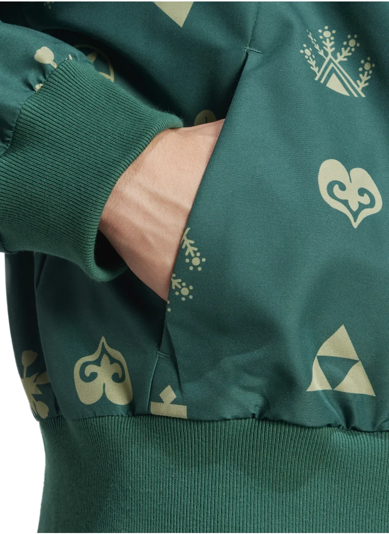 Adidas Bloom Sky Print Woven Bomber Jacket