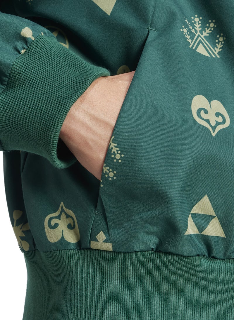 Adidas Bloom Sky Print Woven Bomber Jacket - Image 4