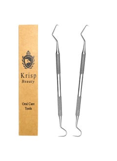 Dental Tools Set Stainless Steel Krisp Beauty 2 Pc Dental Tooth Pick Tartar Remover Plaque Scraper Probe Scaler Mouth Oral Hygiene Care Dentist Teeth Cleaning Kit For Adults Kids Pet - pzsku/Z5DDD2C06C647E9654C8BZ/45/_/1719337640/9035da28-c31a-4c5c-8917-05cd8dd6c93f