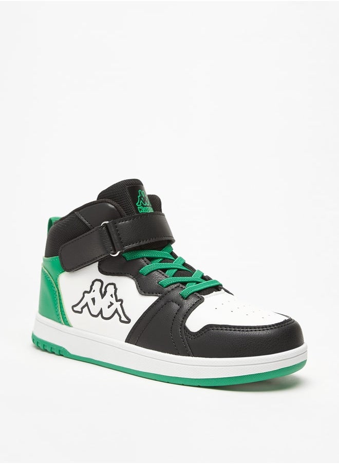 Kappa Boys' Panelled High Top Sports Shoes with Hook and Loop Closure  - Image 1