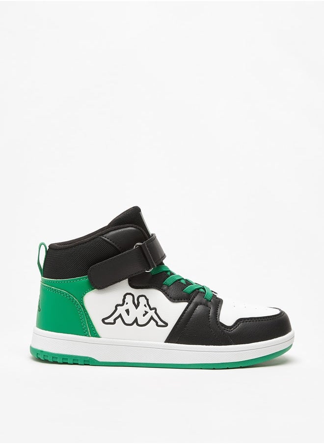 Kappa Boys' Panelled High Top Sports Shoes with Hook and Loop Closure  - Image 3