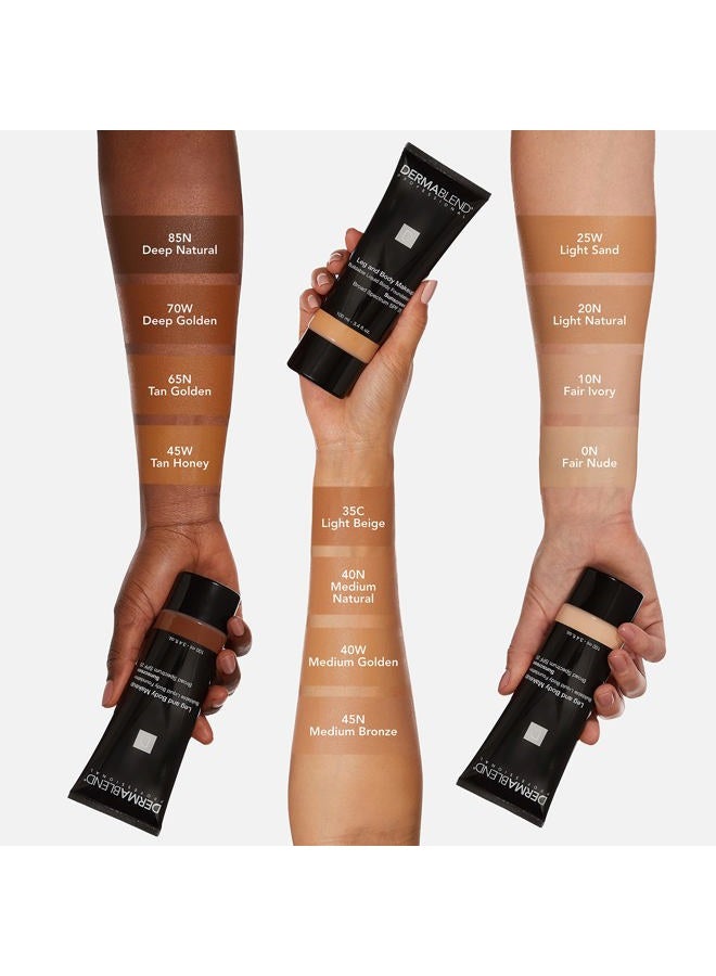 Dermablend Leg and Body Makeup Foundation with SPF 25, 20N Light Natural, 3.4 Fl. Oz. - Image 4