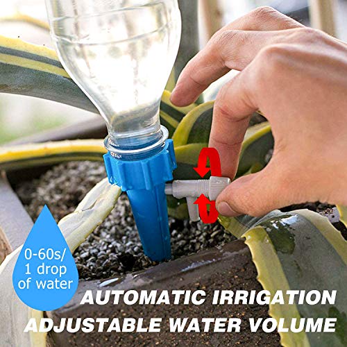 HASTHIP® 12pcs Self Watering Drip Irrigation Kits Self Watering Device for Plants, Automatic Plant Water Dropper, Adjustable Self-Watering Spikes for Indoor Outdoor Potted Plants - Image 4