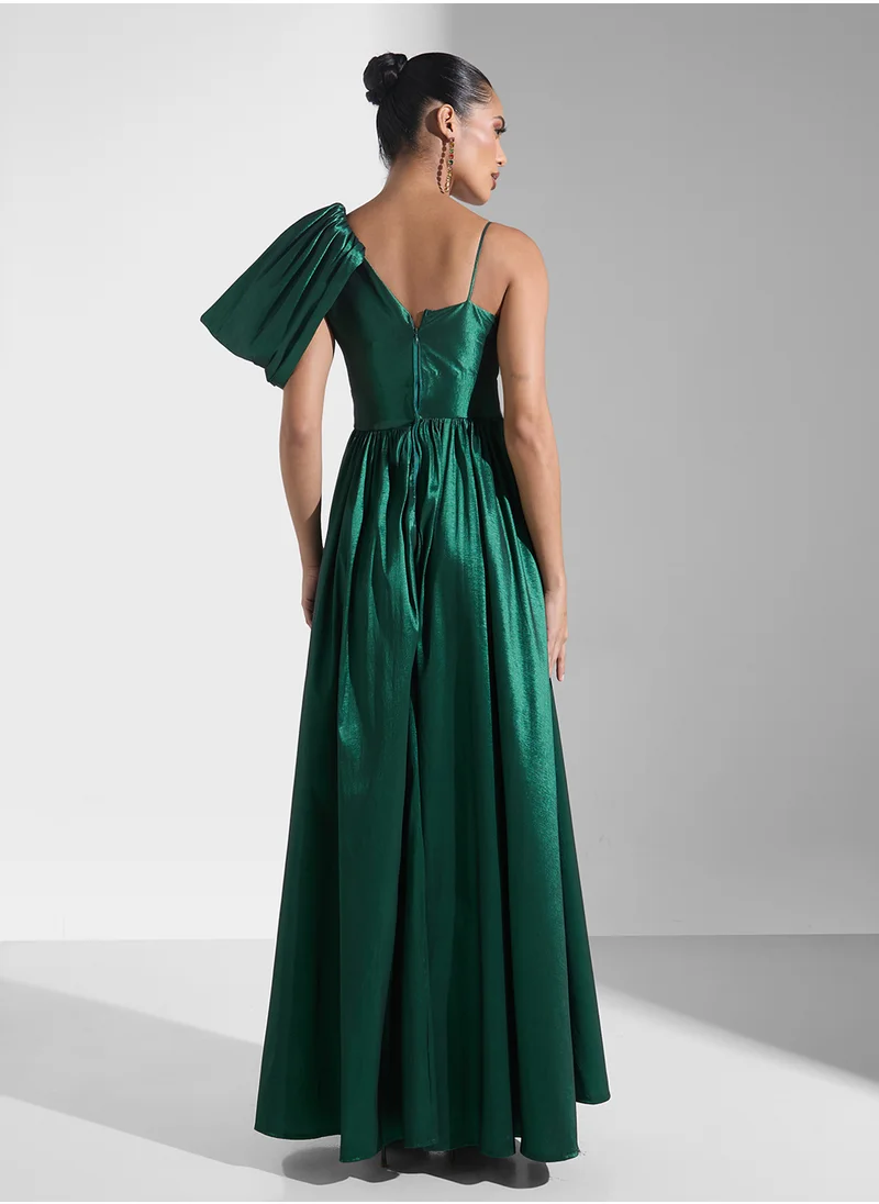 نمشي x One Shoulder Ball Gown Dress