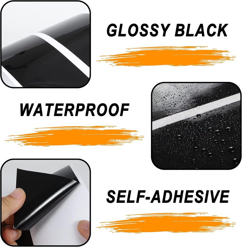 TOMALL Car Window Pillar Post Vinyl Stickers Compatible with Dodge Charger 2006-2010 Glossy Black Window Column Decals Overlay Wrap Trim Car Exterior Accessories Decoration (Glossy Black) - Image 2
