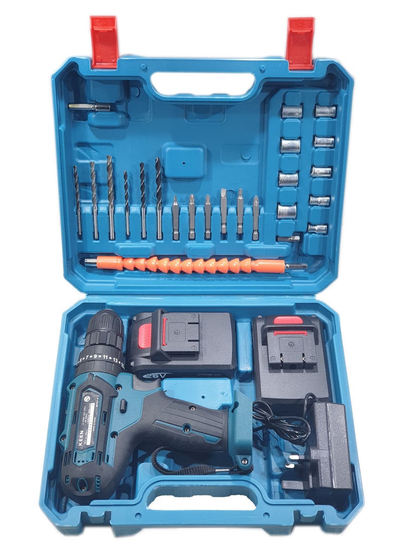 KEN DRILL TWO BATTERIES 26 volts beaker head with kit - Image 4