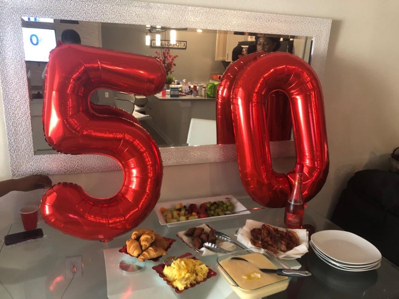 Mluchee Balloon Numbers 40 Inch 5 Ballon for 5th Birthday Decorations, 15 25 35 50 Big Red Number Balloons for Wedding Photo Shoot Party Decor - Image 5