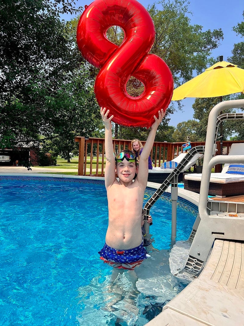 Mluchee Balloon Numbers 40 Inch 5 Ballon for 5th Birthday Decorations, 15 25 35 50 Big Red Number Balloons for Wedding Photo Shoot Party Decor - Image 3