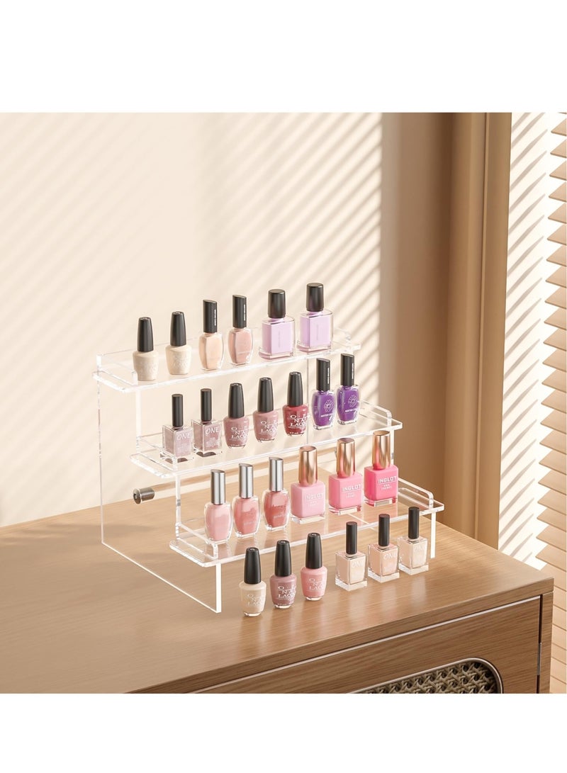 Excefore حامل عرض أكريليك، منظم عطور مقاس 9.5 بوصة، متوافق مع حامل الكب كيك وحامل اللوشن ومنظم العناية بالبشرة وحامل طاولة عرض متعدد الطبقات - Image 2