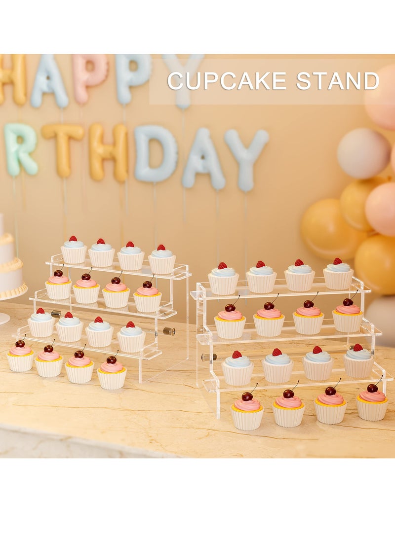 Excefore حامل عرض أكريليك، منظم عطور مقاس 9.5 بوصة، متوافق مع حامل الكب كيك وحامل اللوشن ومنظم العناية بالبشرة وحامل طاولة عرض متعدد الطبقات - Image 4