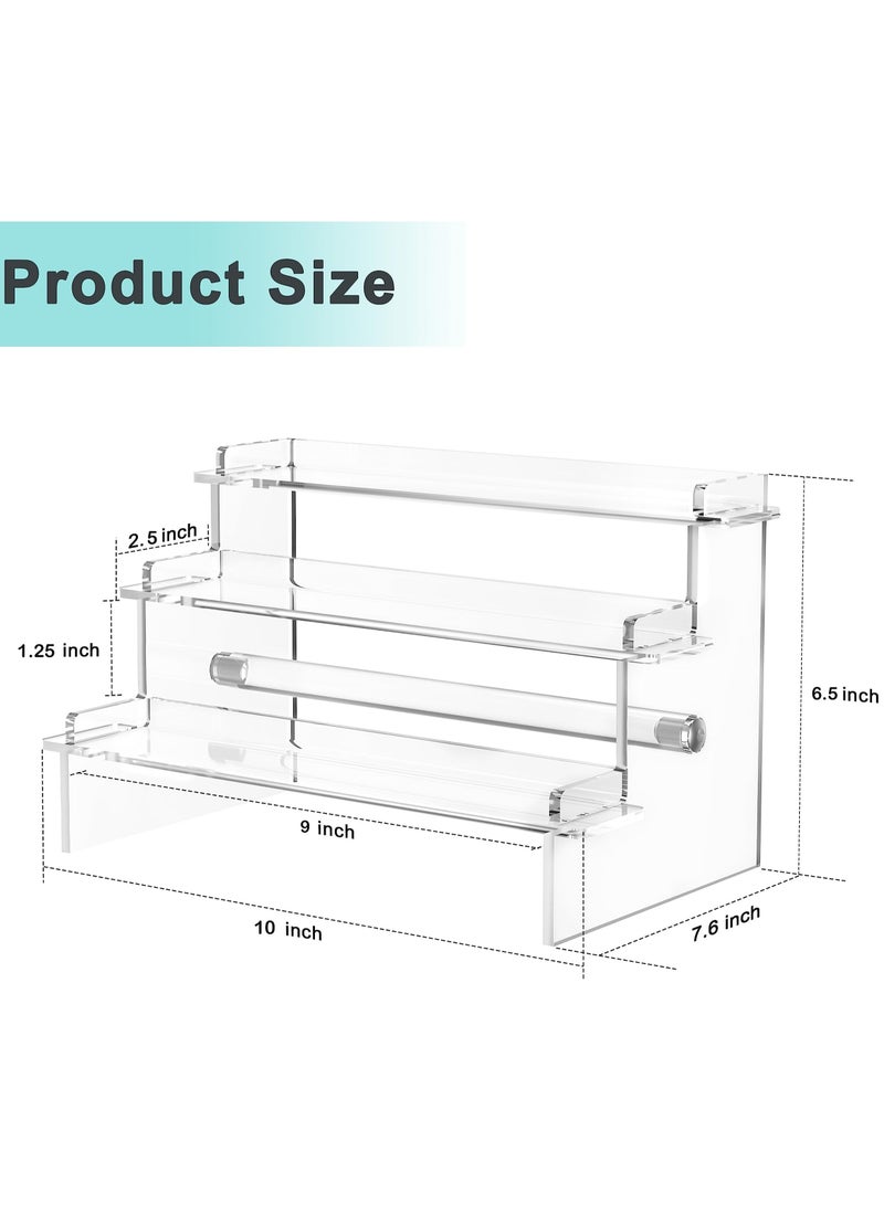 Excefore حامل عرض أكريليك، منظم عطور مقاس 9.5 بوصة، متوافق مع حامل الكب كيك وحامل اللوشن ومنظم العناية بالبشرة وحامل طاولة عرض متعدد الطبقات - Image 5