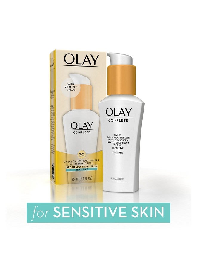 Olay Face Moisturizer Complete Daily Defense All Day Moisturizer With Sunscreen, SPF30 Sensitive Skin, 2.5 Fl Oz (Pack of 2) - Image 2