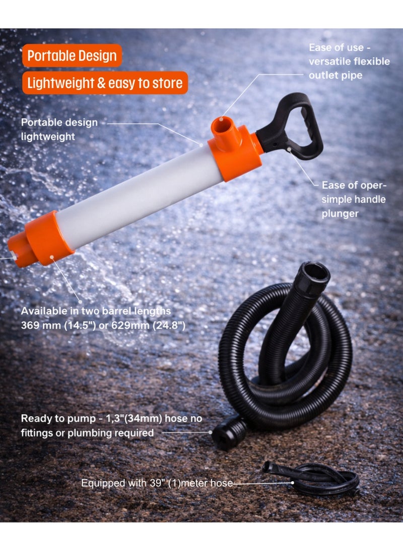SEAFLO 740mm Piston Hand Bilge Pump – Manual Portable Marine Water & Diesel Transfer Pump with 34mm Hose Connection - Image 5