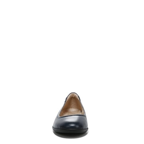 Naturalizer Womens Flexy Comfortable Slip On Round Toe Ballet Flats Navy Leather10 W US - Image 3