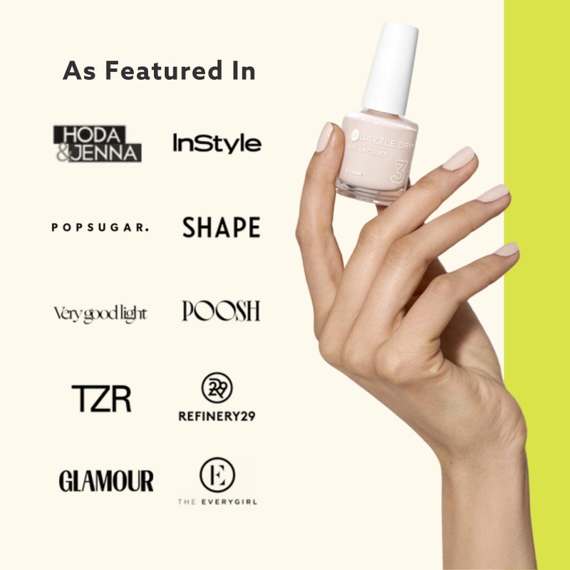Dazzle Dry Nail Lacquer (Step 3) - Stardust - A super sheer frosty white with a subtle shimmer. Sheer frost finish. (0.5 fl oz) - Image 5