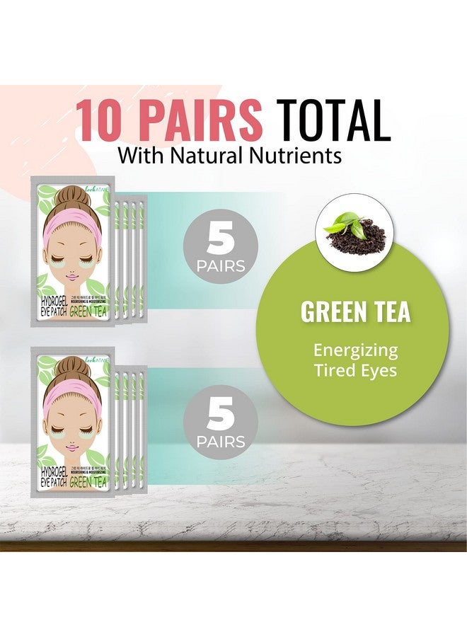 لوك آت مي لاصقات "انظر إليّ" تحت العينين (١٠ أزواج). لاصقات/وسادات عين كورية للعناية بالبشرة بخلاصة الشاي الأخضر الهيدروجيل. مزيل للهالات السوداء وقناع كولاجين للعينين للانتفاخات. جل لتفتيح/إزالة انتفاخات العين تحت العينين. - Image 5