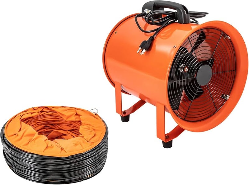 12 Inch Industrial Blower Fan 520W High Velocity Ventilator with 16ft PVC Duct IP44 Waterproof - Image 2