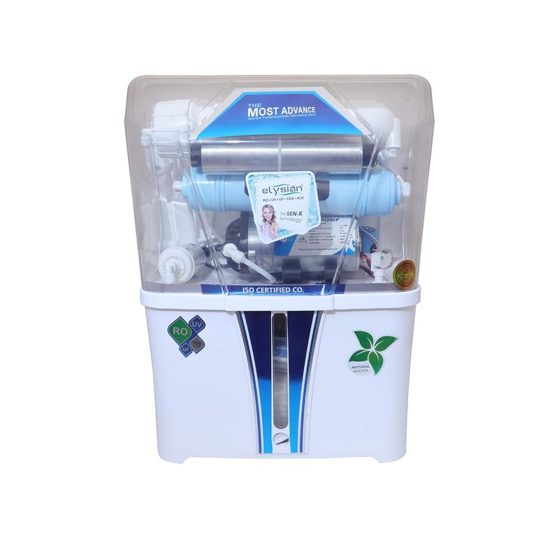 Elysian Fresh Water Purifier Wall MountableMulti Stage ROUVUFTDS Controller Alkaline Water Purification System 12 L Water Level Indicating Tank - Image 1