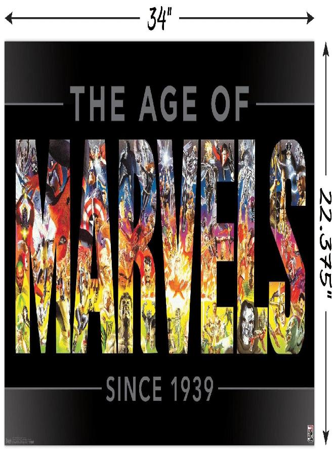 Trends International Marvel Comics - Marvel 80th Anniversary - Age of Marvels Wall Poster, 22.375" x 34", Unframed Version - Image 3