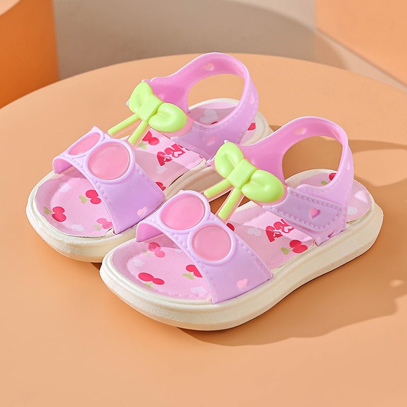 Girls' Sandals Summer Children'S Princess Sandals Student Soft Sole All-Match Little Girls' Middle And Big Children'S Beach Shoes - Image 3