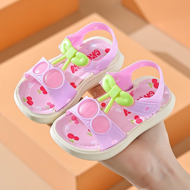 Girls' Sandals Summer Children'S Princess Sandals Student Soft Sole All-Match Little Girls' Middle And Big Children'S Beach Shoes - Image 5