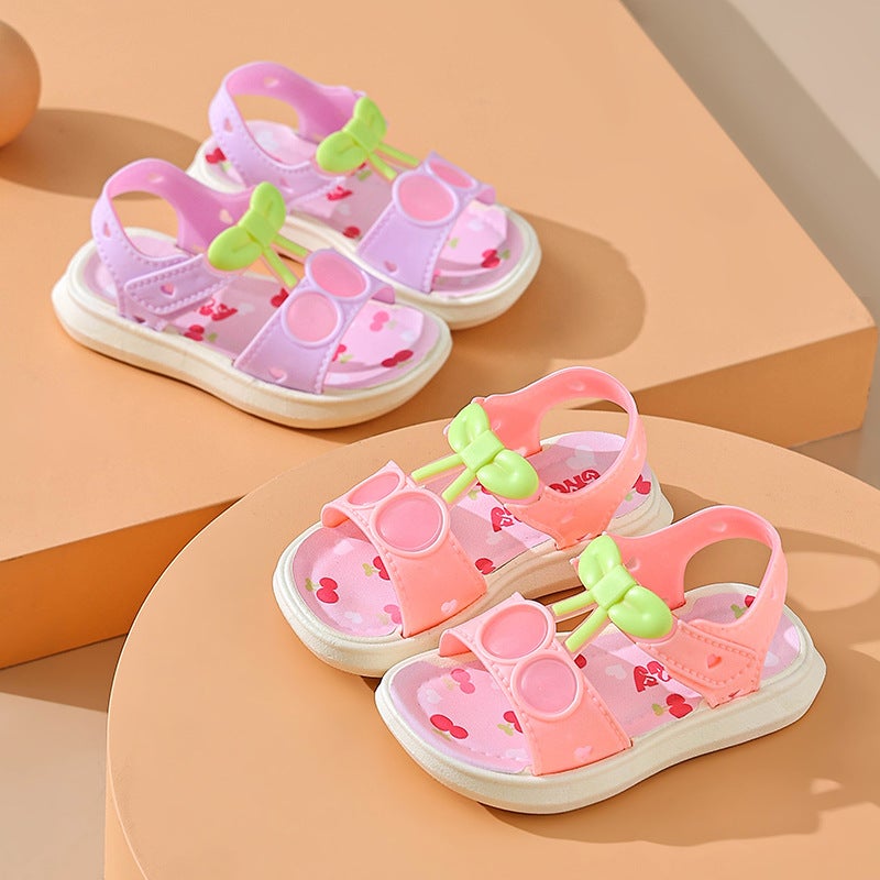 Girls' Sandals Summer Children'S Princess Sandals Student Soft Sole All-Match Little Girls' Middle And Big Children'S Beach Shoes - Image 2