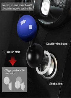 RATSAW Car Push to Start Button Rocker Car One Button Start Lever Car Engine Start Stop Button Joystick Starter Ball-bar Cover for Decorative Accessories Universal Size for Cars etc  - Image 3