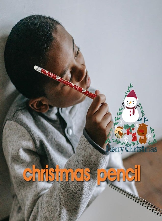 BAISDY 72pcs Christmas Pencils Xmas Wood Pencils with Eraser Includes Snowman Santa Claus Christmas Tree Snowflakes Office Party Favors Supplies, 12 Styles - Image 5