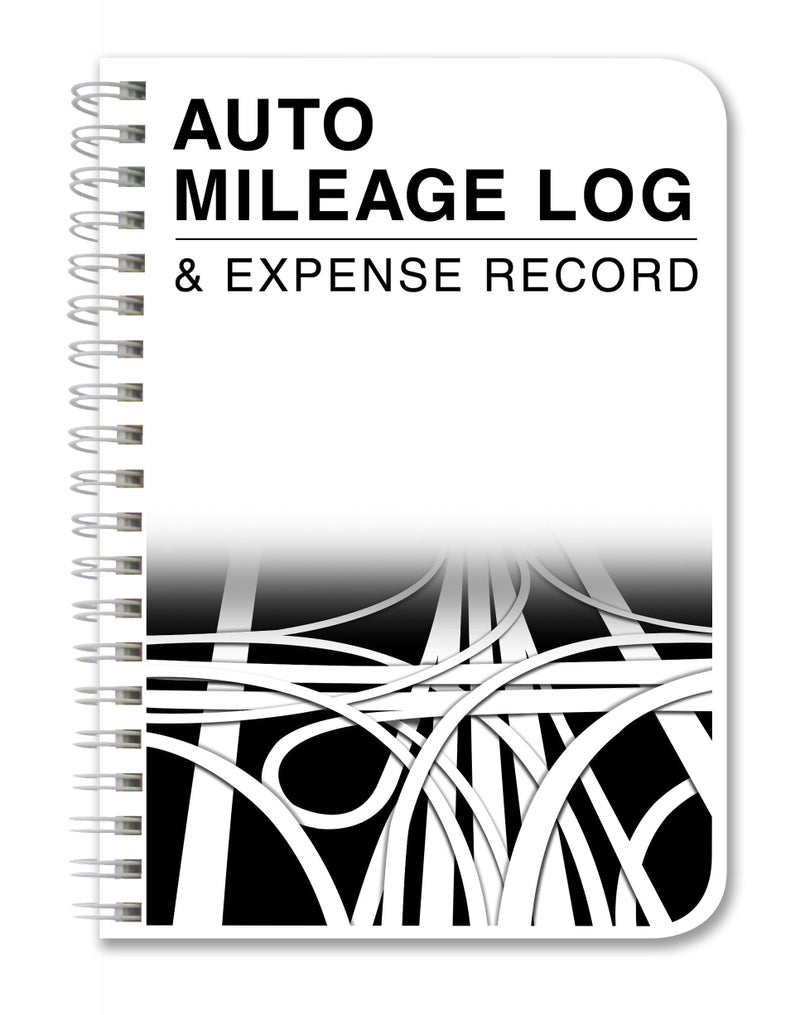 BookFactory Mileage Log Book Auto Mileage Expense Record Notebook for Taxes - 126 Pages - 5'' X 7'' Wire-O (Made in USA)