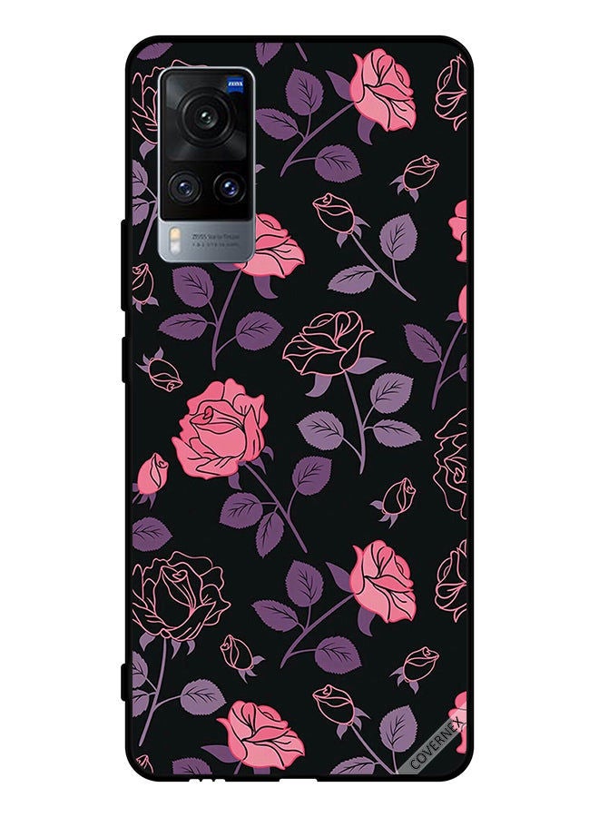 Covernex Protective Case Cover For Vivo X60 Pink And Purple Flowers - Image 1