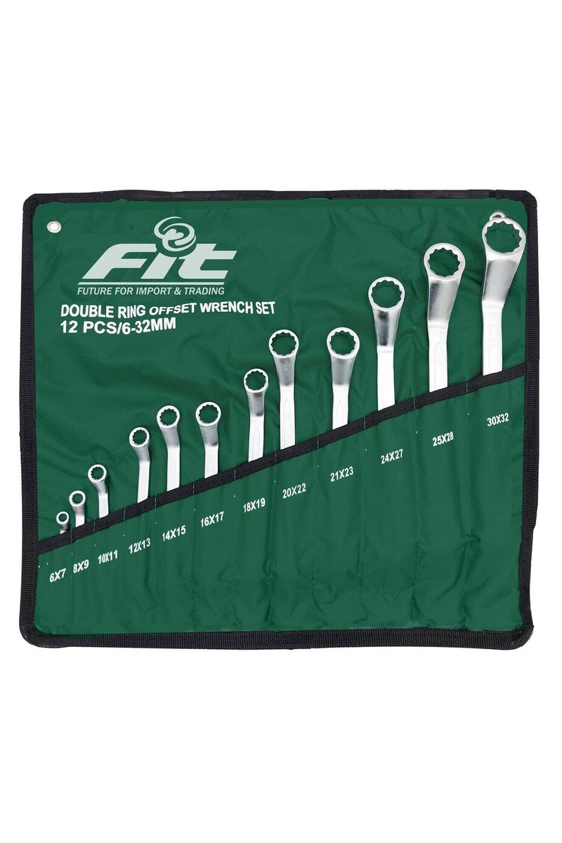 FIT 12-Piece Chrome Wrench Set (6-32mm) – Durable & Versatile – C10