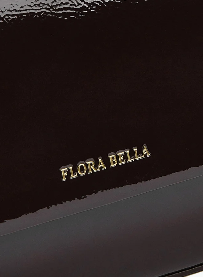 Flora Bella By Shoexpress Solid Shoulder Bag with Strap Handle and Flap Closure