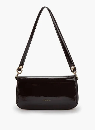 Flora Bella By Shoexpress Solid Shoulder Bag with Strap Handle and Flap Closure