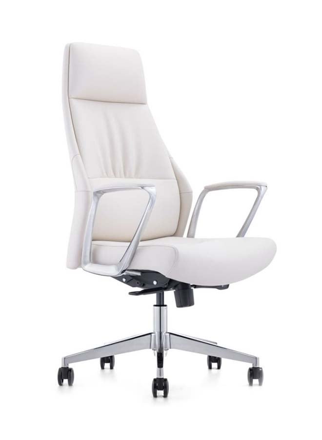 NEO FRONT FURNITURE High Back Office Chair – Premium  Eco PU Leather Executive CEO Chair with Height Adjustment, 360° Swivel, Wheels & Thick Cushion for Manager & Reception Use (65 x 66 x 116 cm) A1826