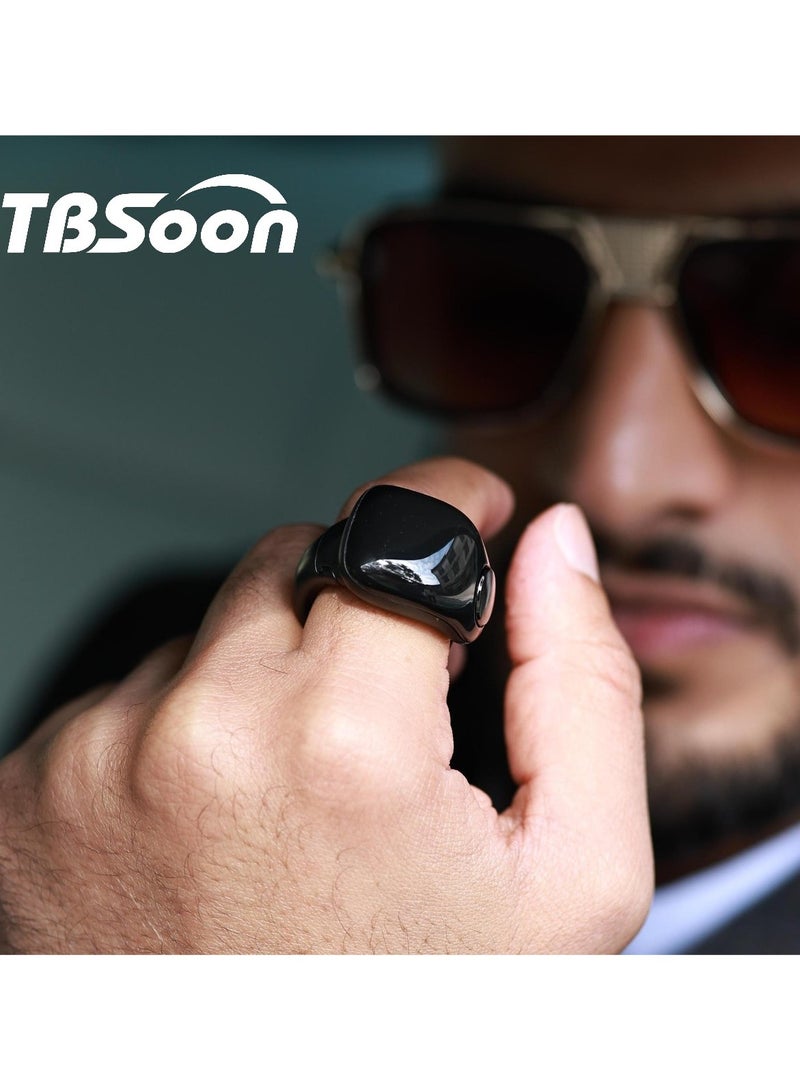 Fashion Tasbih Smart Ring, Tasbeeh Counters, Prayer Direction Indicator Guide, 5 Azan Alarm Clock, Large Battery, OLED Display, Forgiveness, Electronic Rosary, Eid al-Fitr Eid al-Adha Ramadan Gift f - Image 5