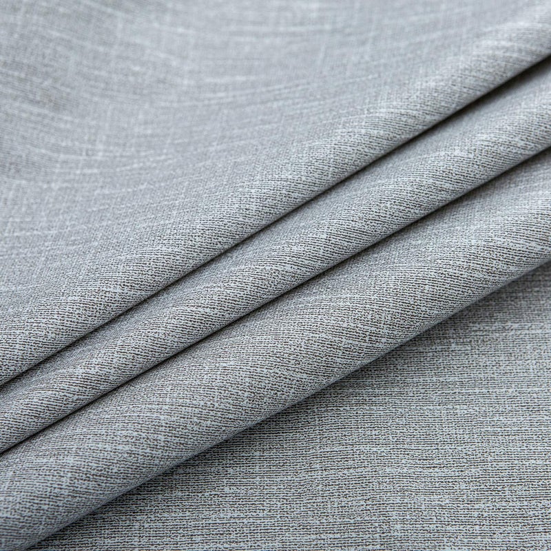 NLMUVW Round Tablecloth Vinyl with Elastic Edge Flannel Backing, Fitted PVC Table Cloth Waterproof Wipe Clean Table Cover for Picnic Party Outdoor, Light Grey, 40"- 44" - Image 5