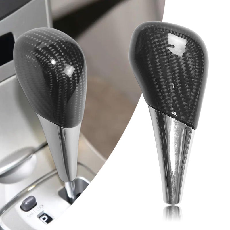 BLAKAYA Compatible with Carbon Fiber Gear Shift Knob Head Cover Automotive Shift Lever for Toyota Camry 20072011 Corolla 20092013 Highlander 20082013 RAV4 20062011 Sienna 20112016 Black - Image 2